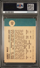 Load image into Gallery viewer, 1961 Fleer Jerry West #43 Rookie On Card Autograph PSA 5 PSA 10 Auto The Logo
