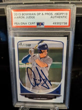 Load image into Gallery viewer, 2013 Bowman Draft Picks &amp; Prospects Aaron Judge Auto Psa/dna Yankees
