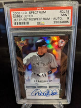 Load image into Gallery viewer, 2008 Upper Deck Ud Spectrum Derek Jeter Retrospective Auto #dj18 Psa 9
