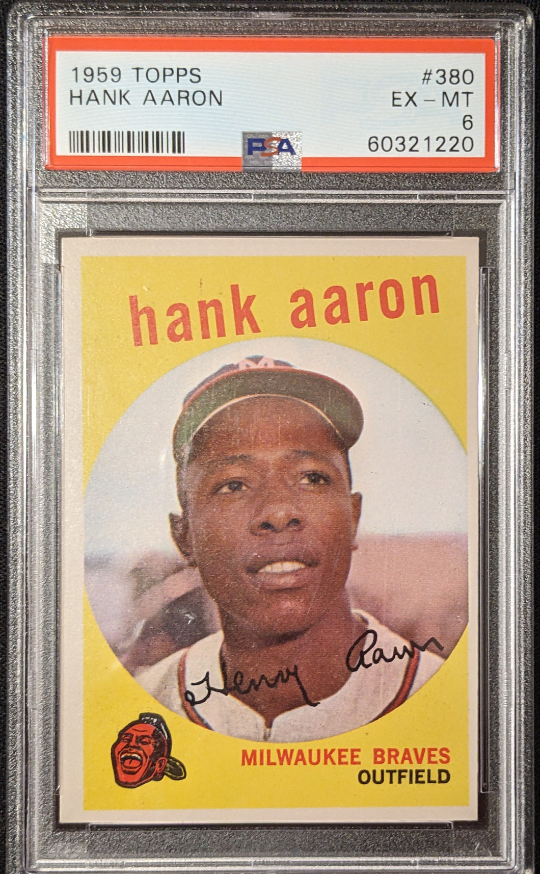 1959 Topps Hank Aaron #380 Psa 6
